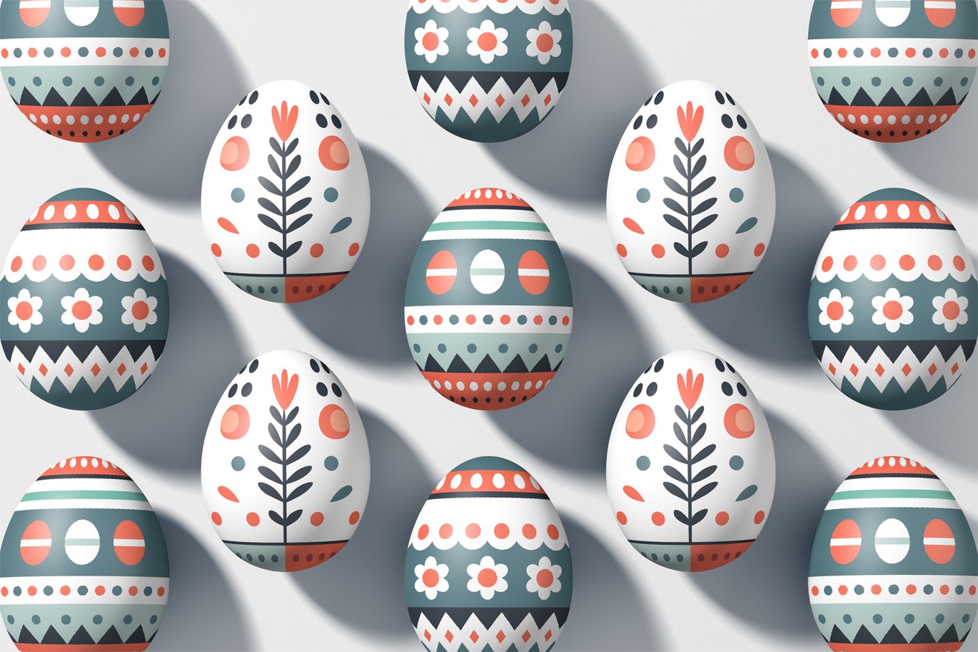 复活节彩蛋主题节日礼盒包装设计PSD样机模板素材Easter Egg Mockup
