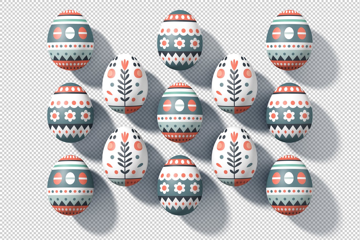 复活节彩蛋主题节日礼盒包装设计PSD样机模板素材Easter Egg Mockup