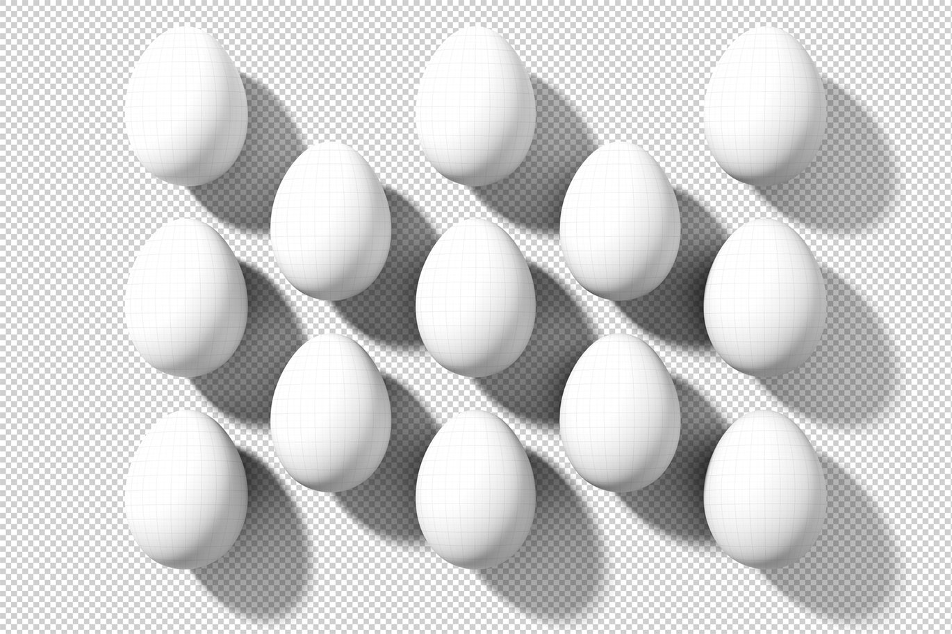 复活节彩蛋主题节日礼盒包装设计PSD样机模板素材Easter Egg Mockup