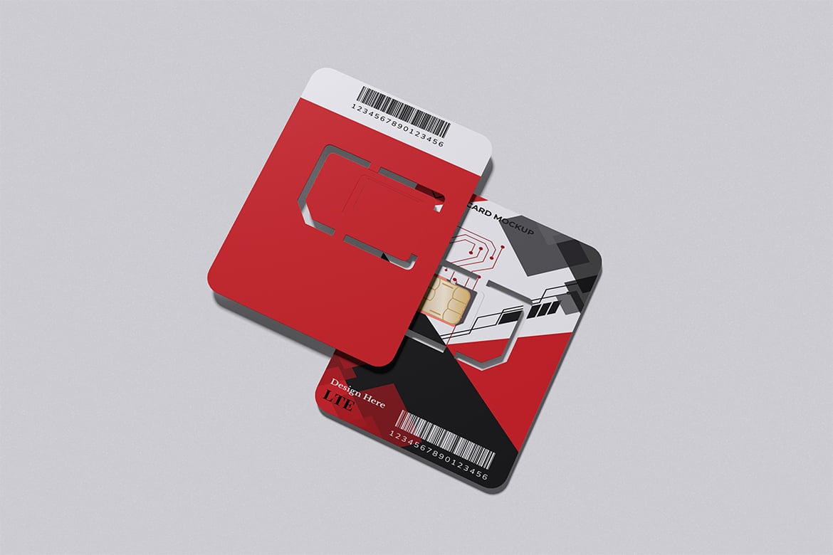 SIM卡卡片 设计展示PSD贴图样机模板素材 Product Mockups ft sim m