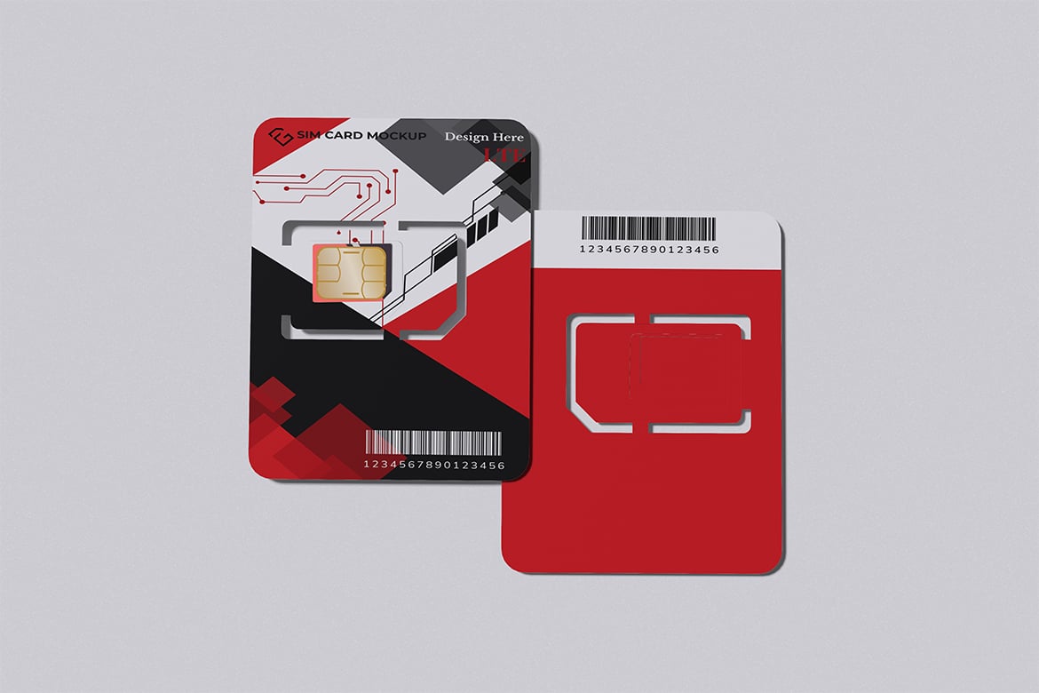 SIM卡卡片 设计展示PSD贴图样机模板素材 Product Mockups ft sim m