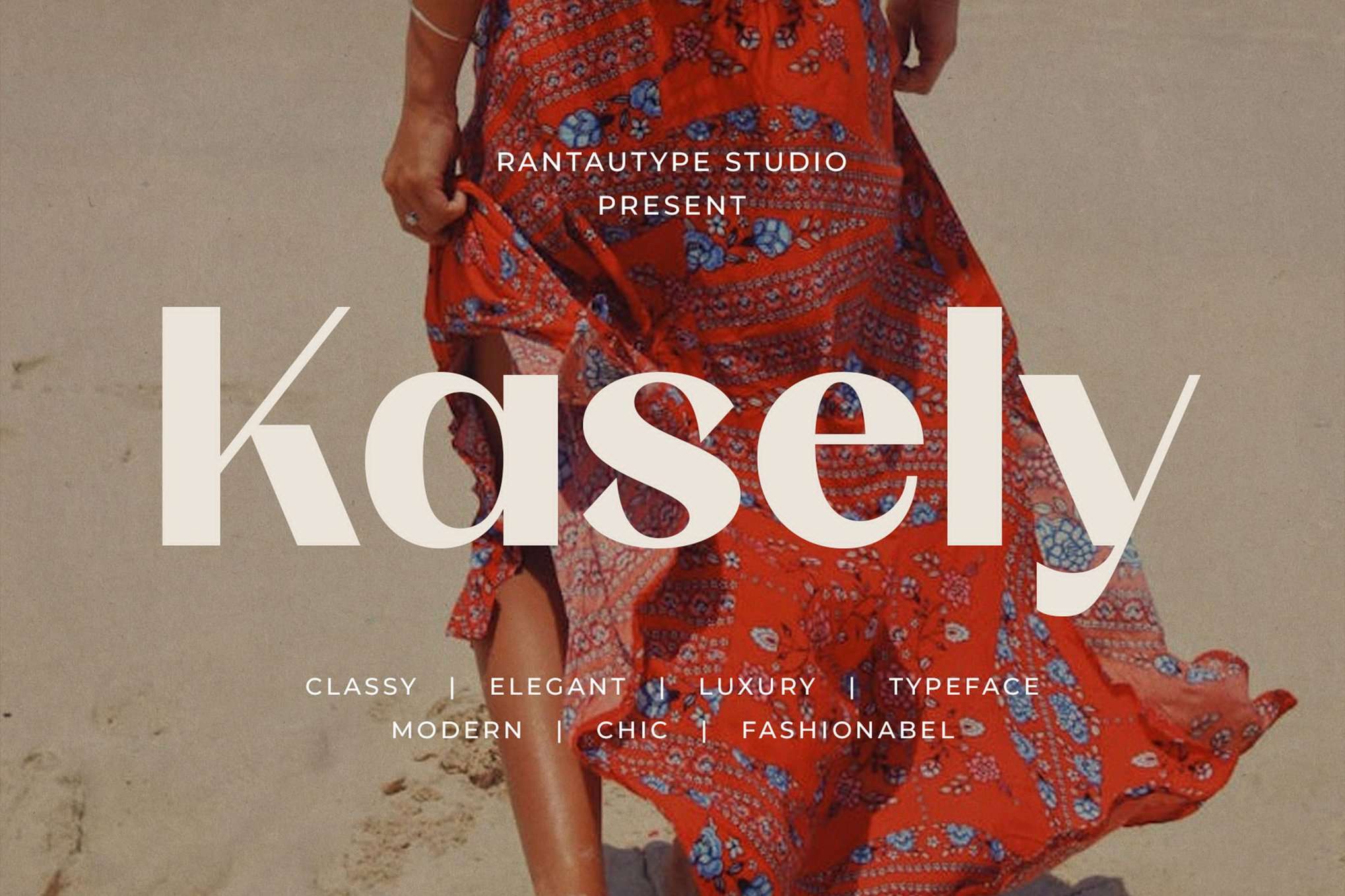 时尚优雅品牌杂志企业广告徽标设计屋无衬线英文字体安装包Kasely Classy Luxury Sans Font