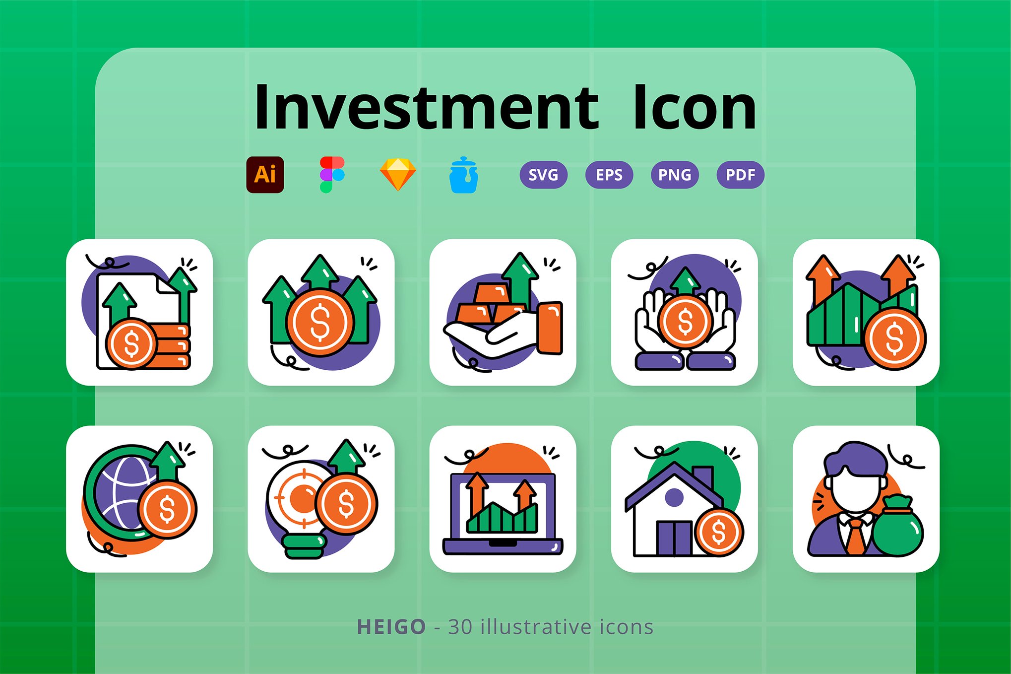 投资与金融图标 Investment Icon