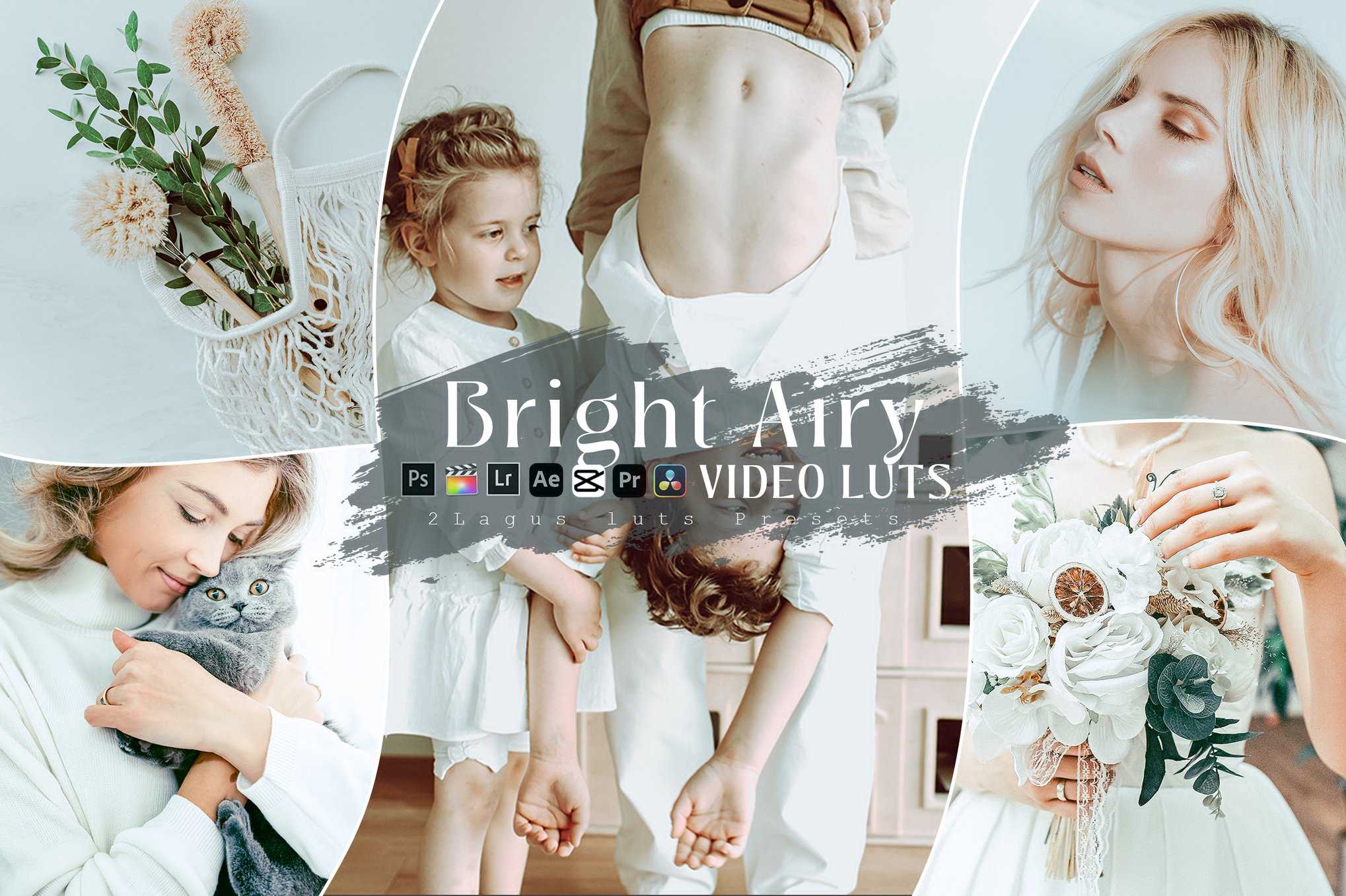 明亮通透风Lightroom预设&LUT调色包 Bright Airy Lightroom Preset & Luts