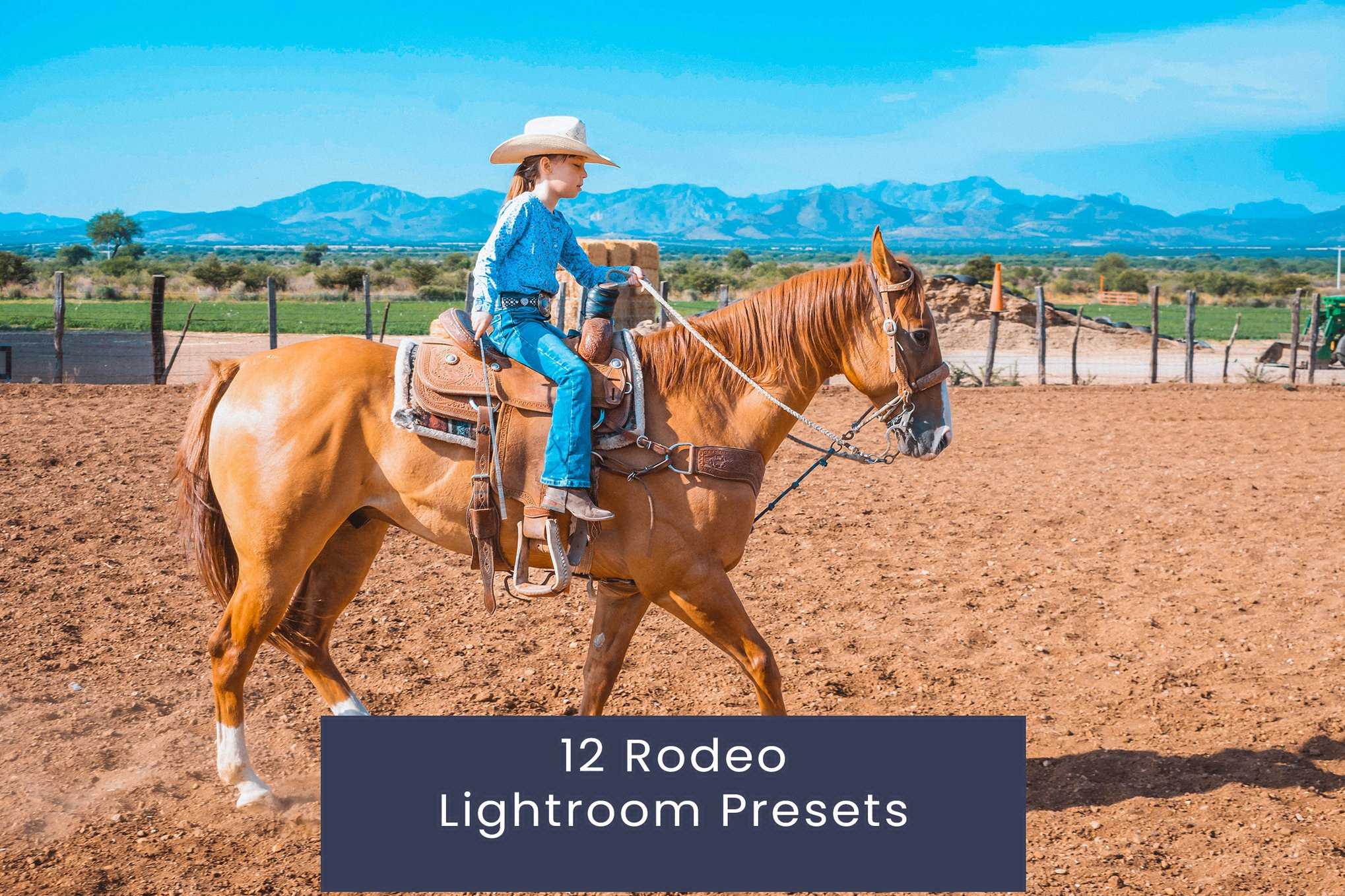 12款牛仔竞技风Lightroom预设&动作与预设包12 Rodeo Lightroom Presets Actions