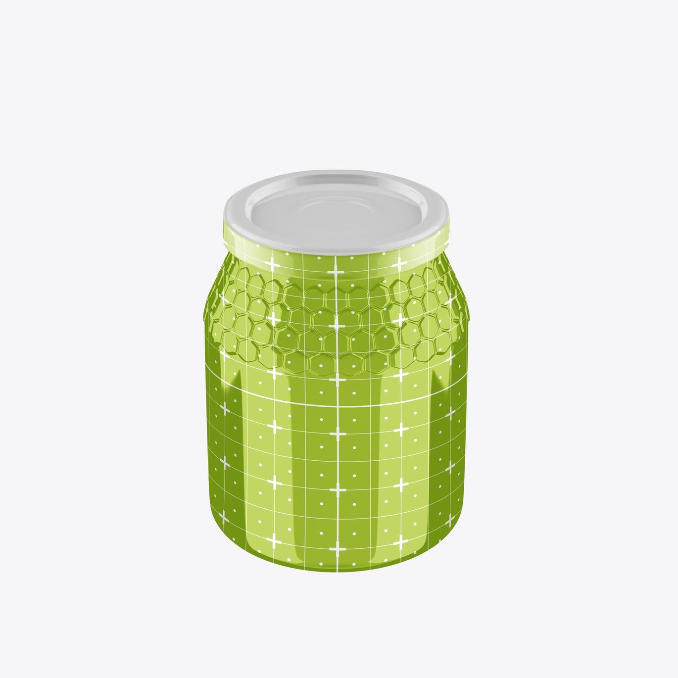 蜂蜜玻璃罐PSD模型样机 Honey Glass Jar Mockup