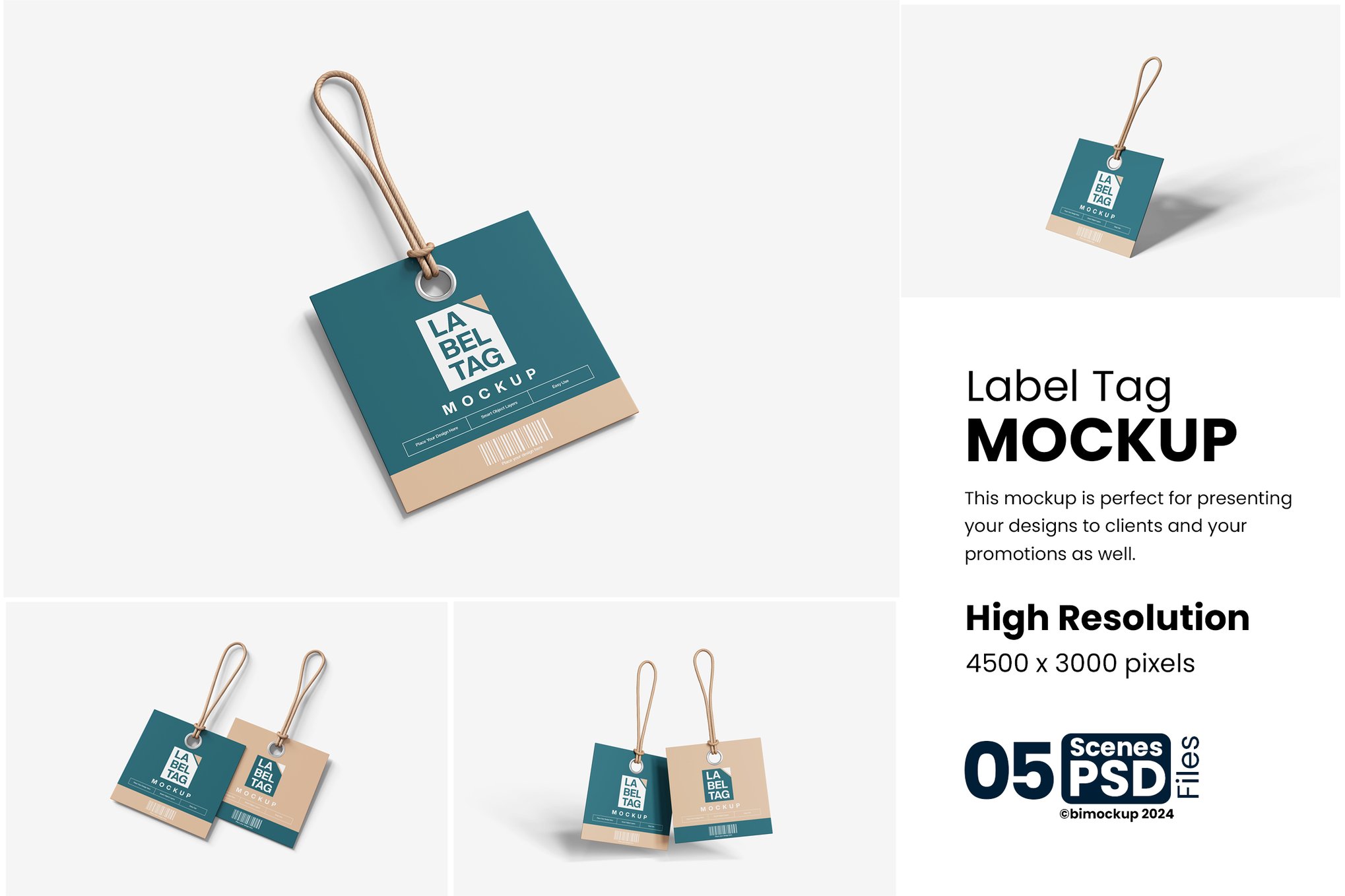 标签PSD模型样机  Label Tag Mockup
