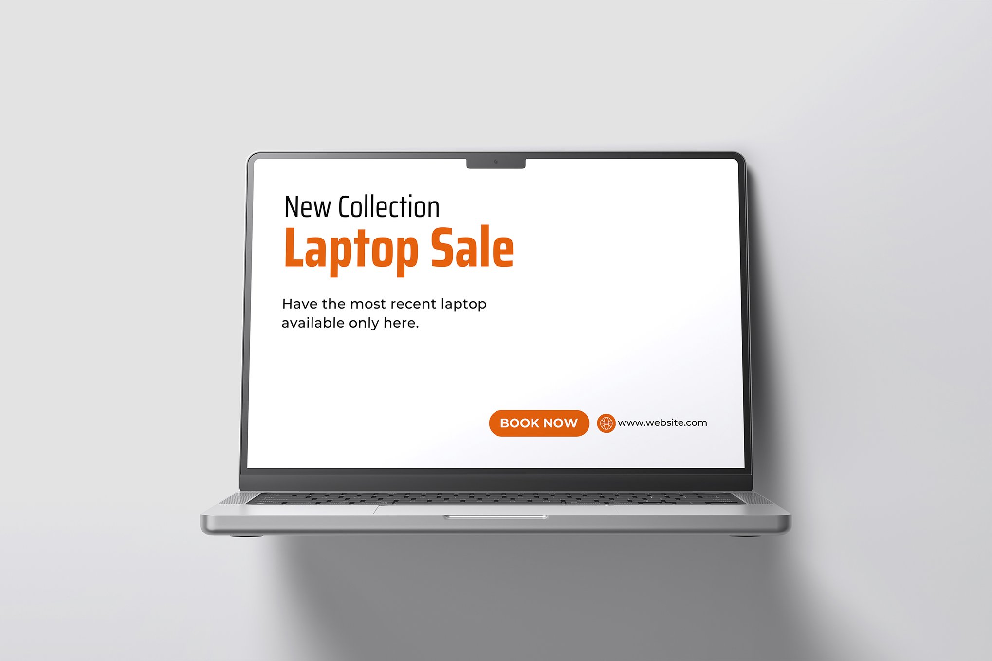 笔记本电脑界面PSD模型样机  Laptop Mockup