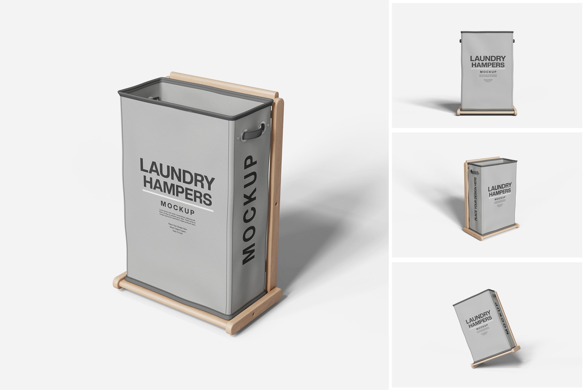 洗衣篮PSD模型样机  Laundry Hampers Mockup