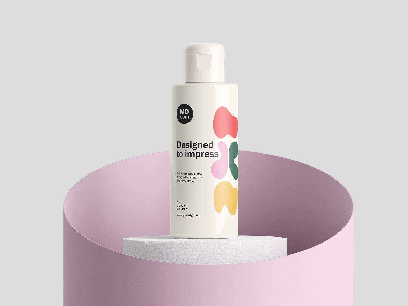 翻盖瓶PSD模型样机 Fliptop bottle mockup