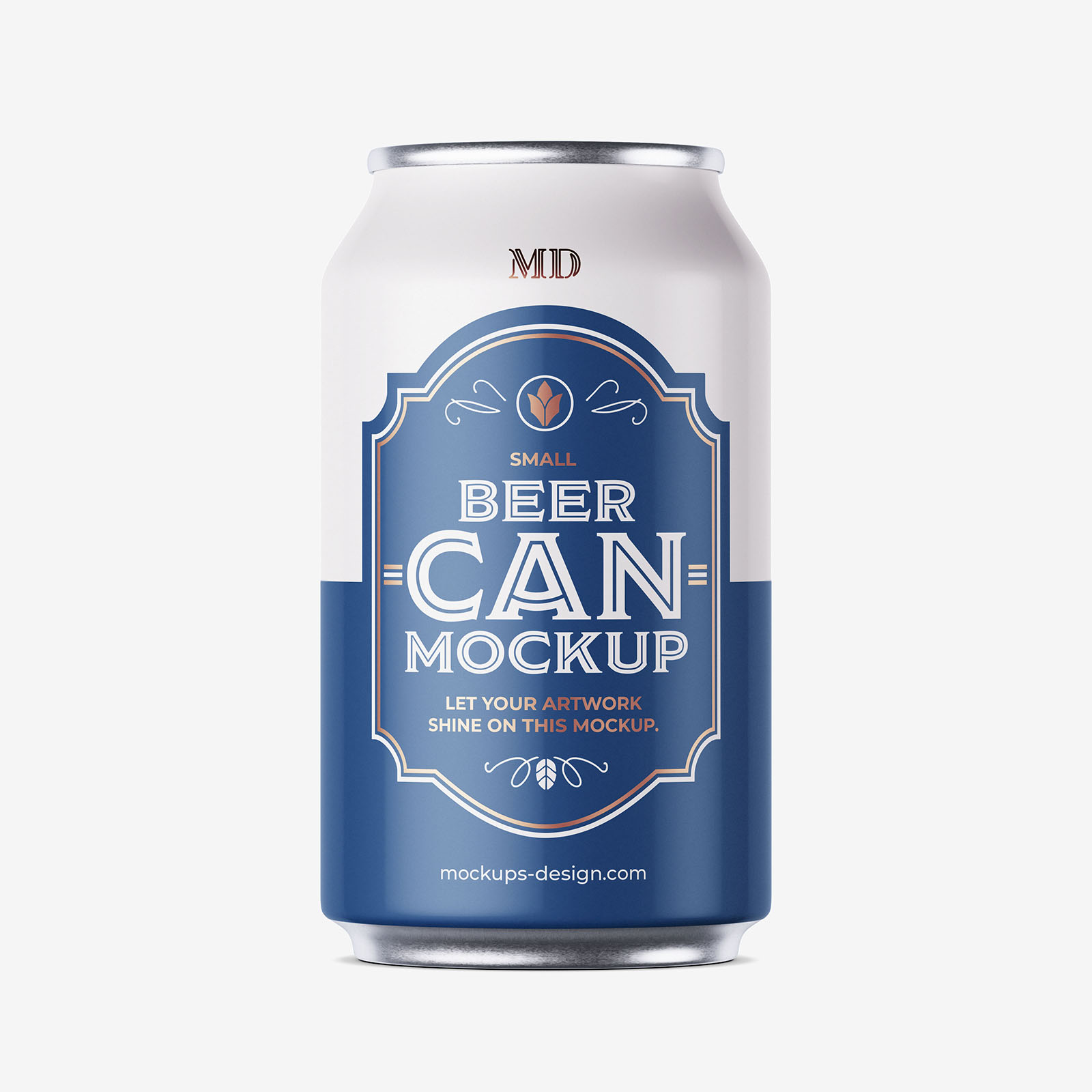 啤酒罐PSD模型样机  small beer can mockup