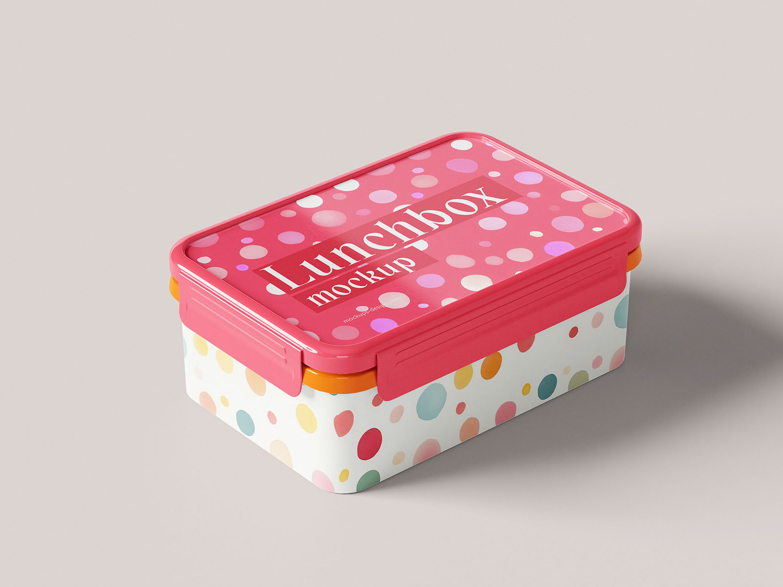塑料午餐盒PSD模型样机 Plastic lunch box mockup