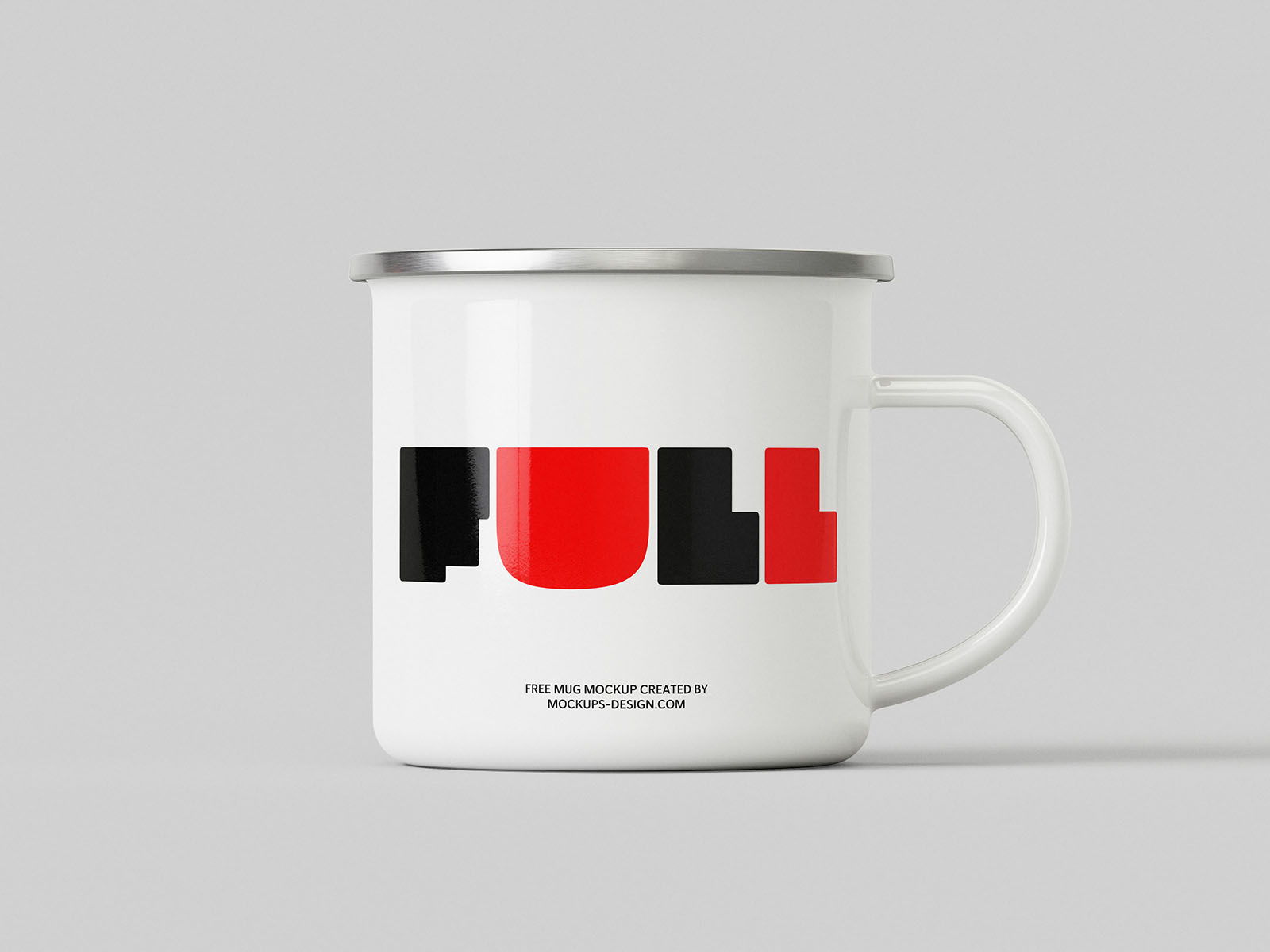 珐琅马克杯PSD模型样机 Enamelled mug mockup