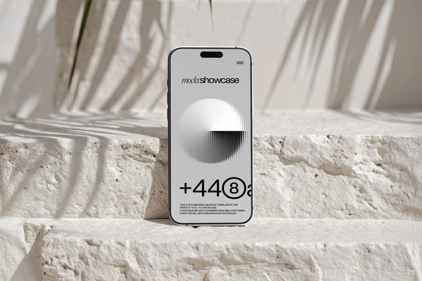 优雅的户外iPhone手机模型样机 (PSD)