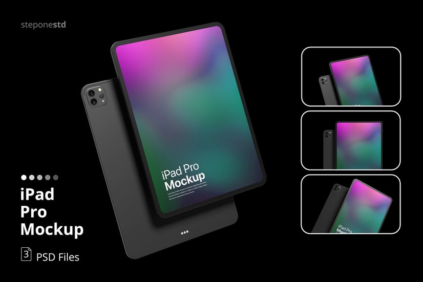 iPad Pro模型样机 (PSD)