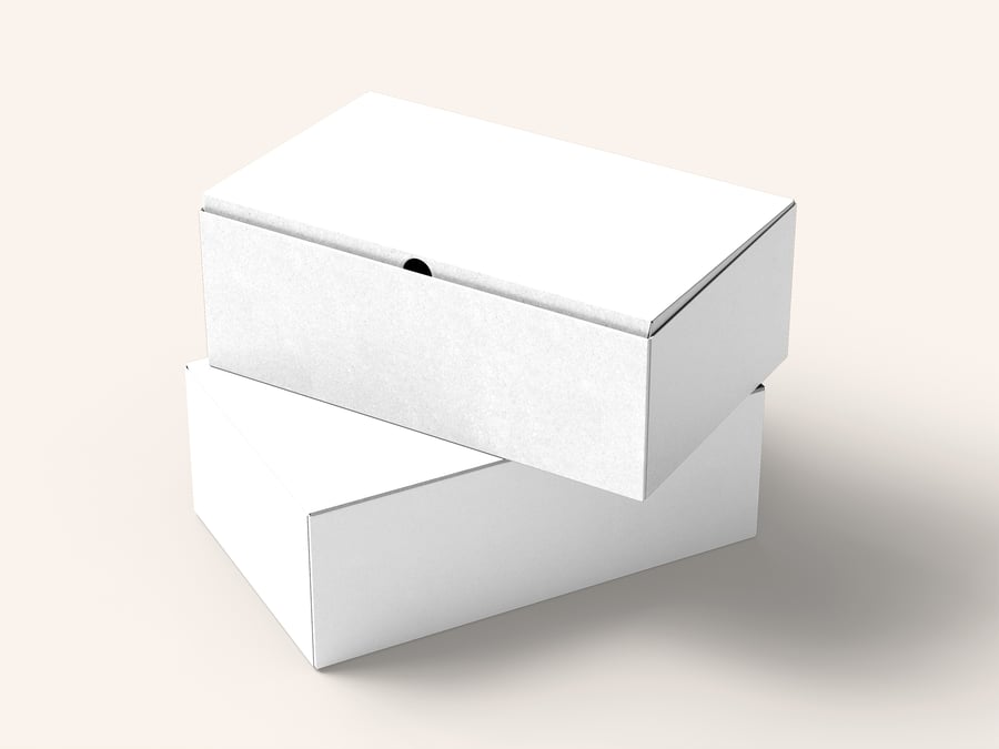 鞋盒品牌模型套件样机 (PSD)