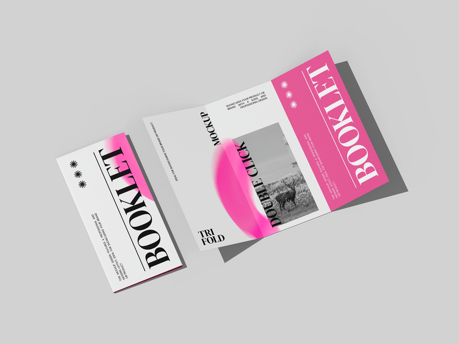 三折页小册子模型样机 (PSD)
