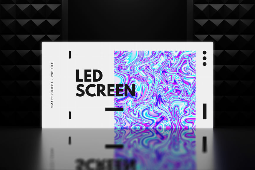 LED屏幕模型样机 (PSD)
