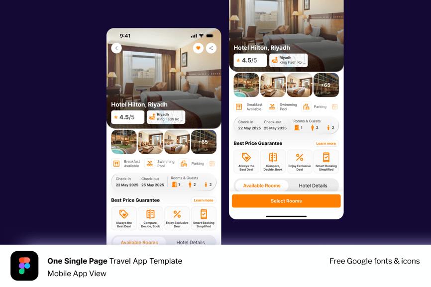 旅行移动应用APP UI KIT (FIG)