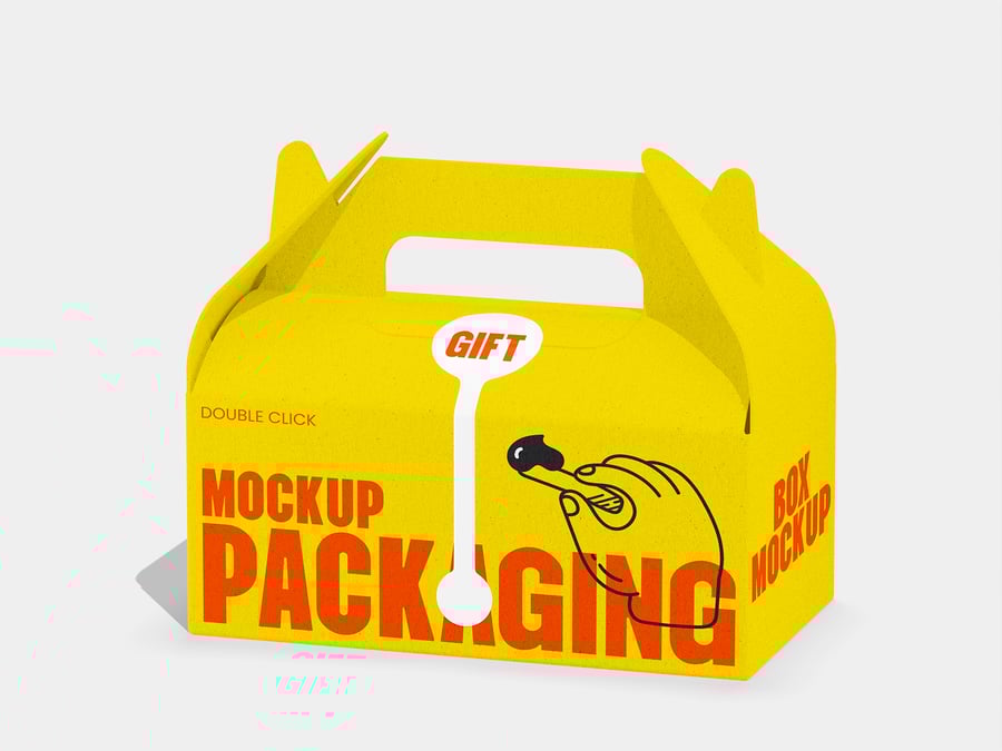 折叠礼品盒模型样机 (PSD)