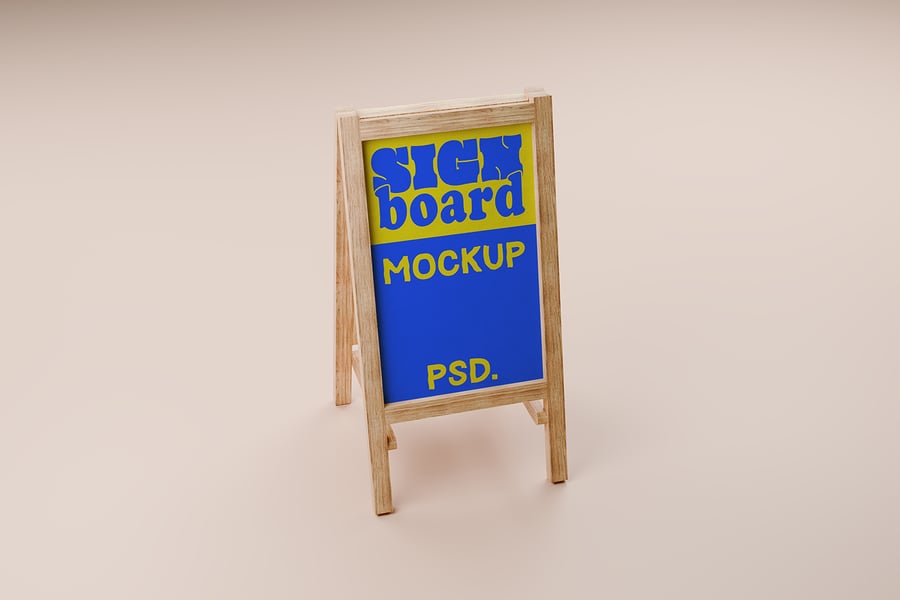 标志菜单模型样机 (PSD)