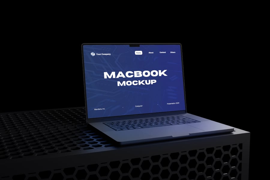 MacBook电脑模型样机 (PSD)