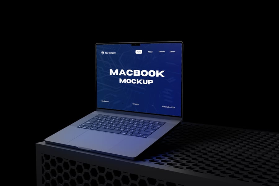 MacBook电脑模型样机 (PSD)