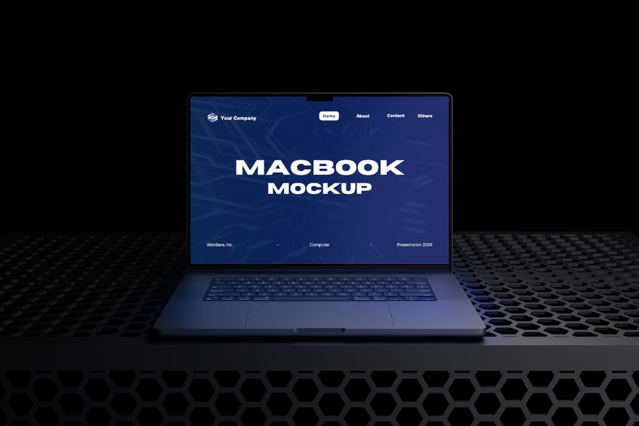 MacBook电脑模型样机 (PSD)