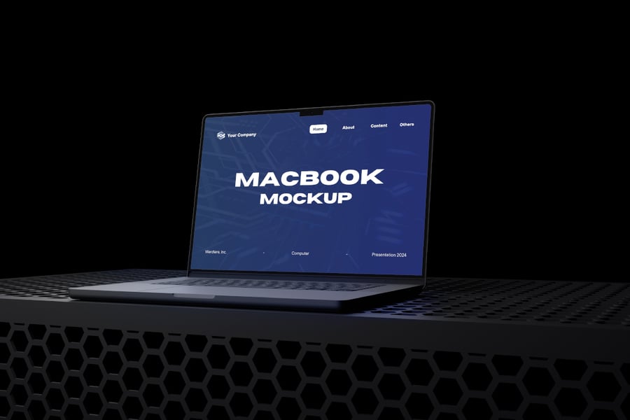 MacBook电脑模型样机 (PSD)