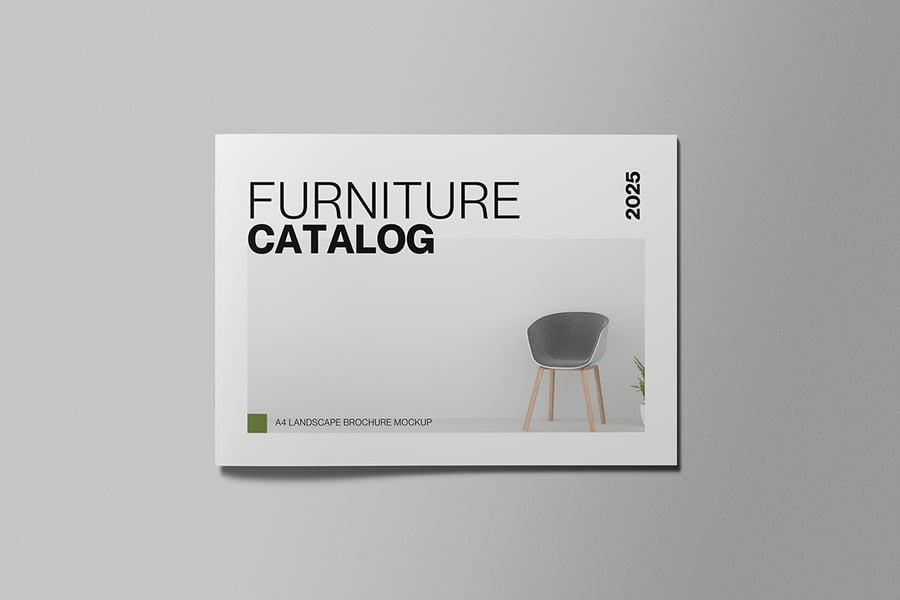 A4景观画册杂志模型样机 (PSD,PDF)