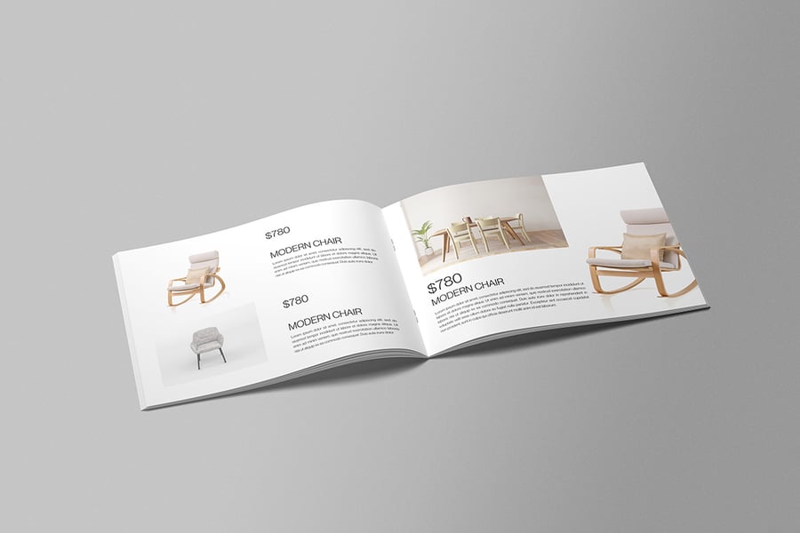 A4景观画册杂志模型样机 (PSD,PDF)