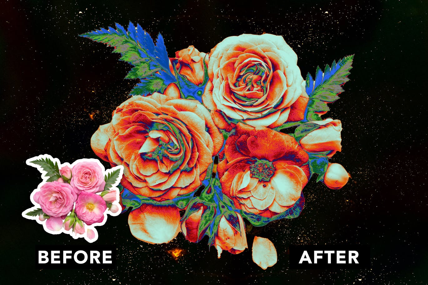花热图照片效果 (PSD)
