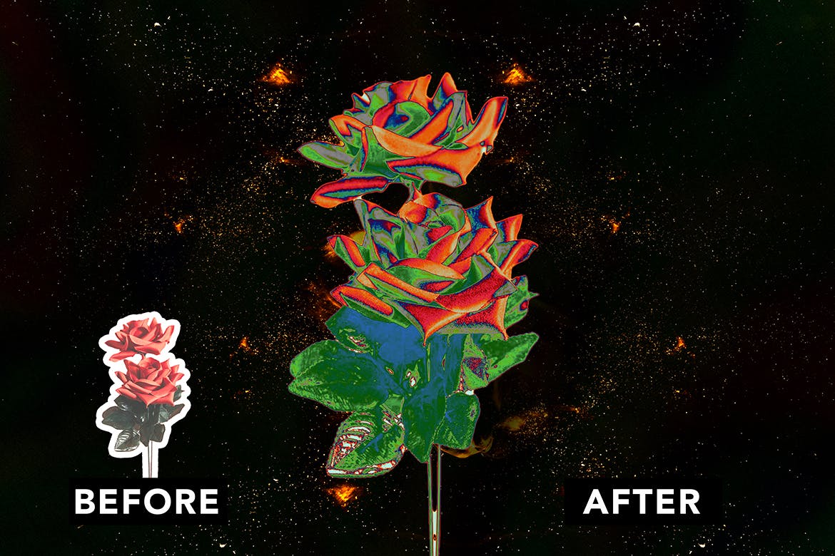 花热图照片效果 (PSD)