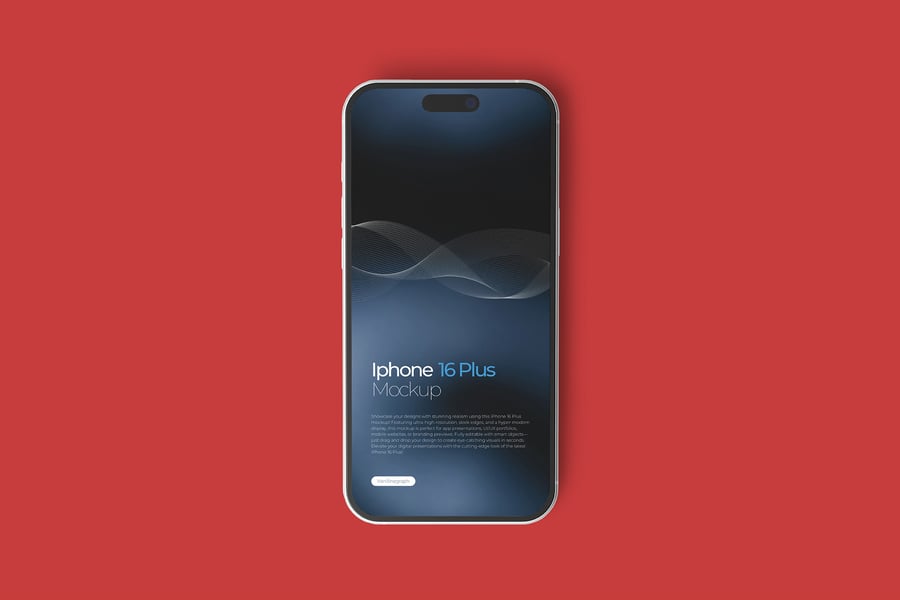 iPhone 16手机模型样机 (PSD)
