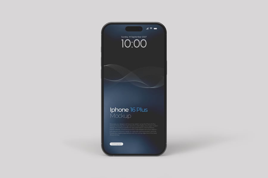 iPhone 16手机模型样机 (PSD)