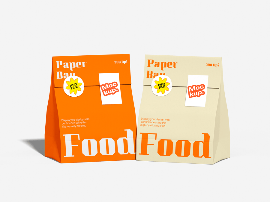 食品纸袋模型样机 (PSD)