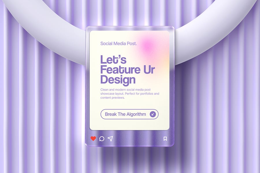 Instagram帖子展示模型集样机 (PSD)