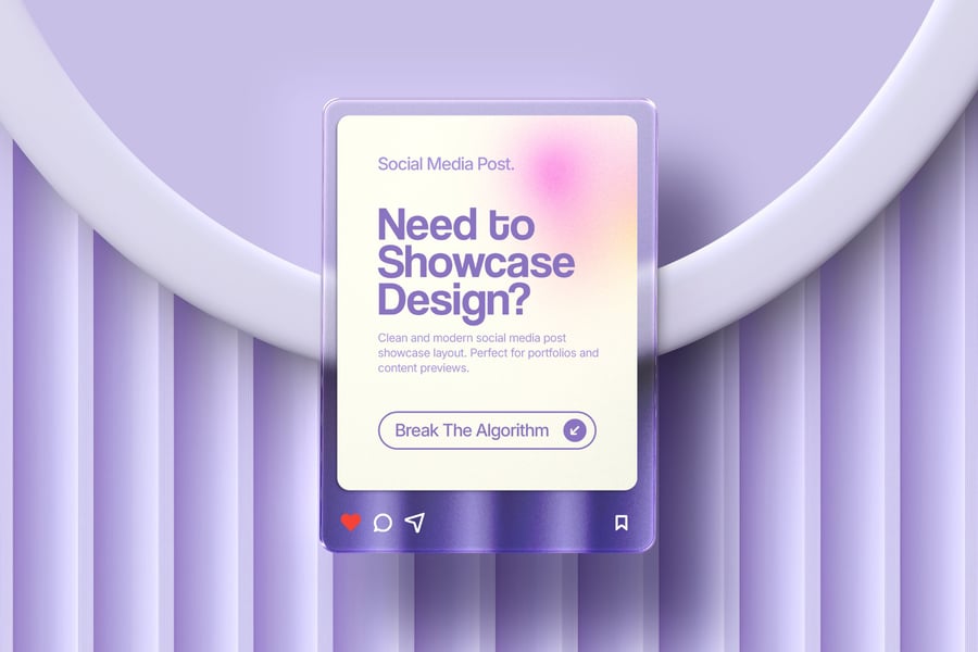 Instagram帖子展示模型集样机 (PSD)