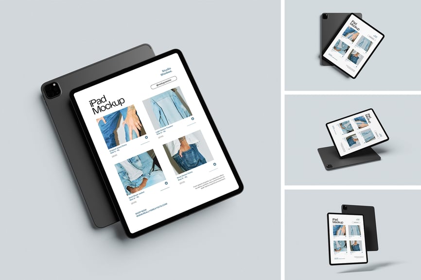 iPad模型样机 (PSD,PDF)