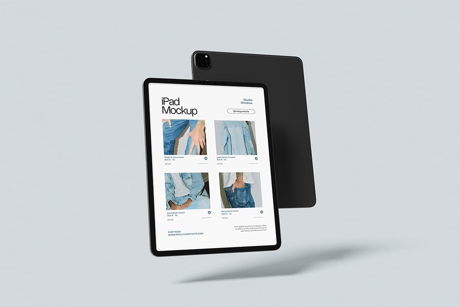 iPad模型样机 (PSD,PDF)
