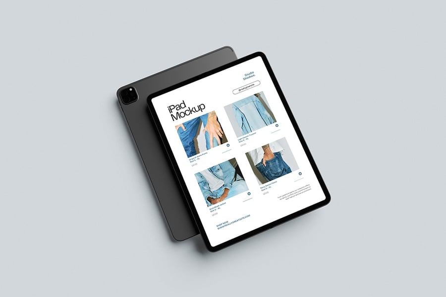 iPad模型样机 (PSD,PDF)