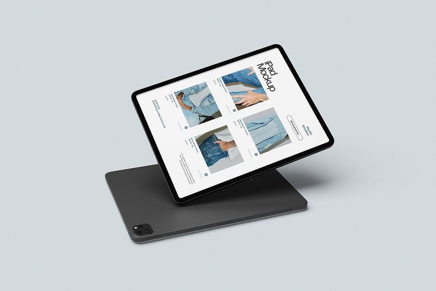 iPad模型样机 (PSD,PDF)