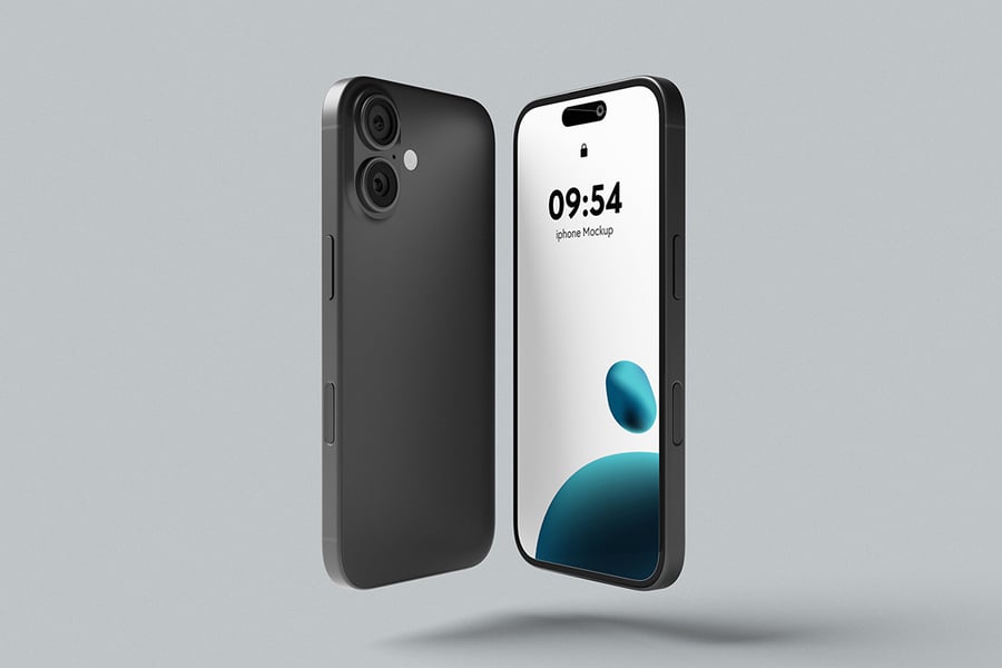 iPhone手机模型样机 (PSD,PDF)