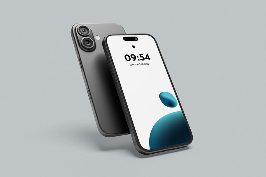 iPhone手机模型样机 (PSD,PDF)
