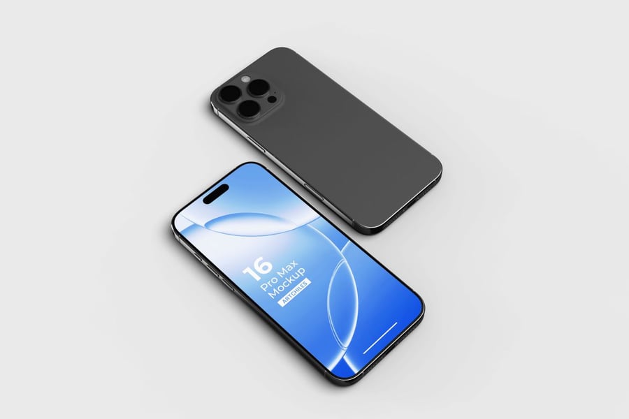 iPhone 16 Pro Max 手机样机 (PSD,JPG)