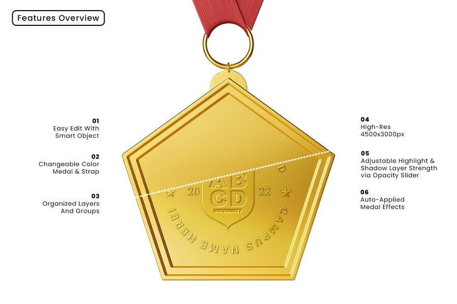 带有皮带模型的奖牌扣 样机 (PSD)