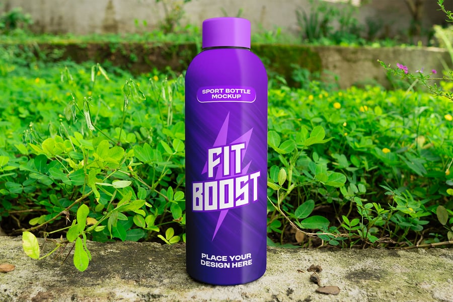 能量饮料瓶模型样机 (PSD) Energy Drove Bottle Mockup