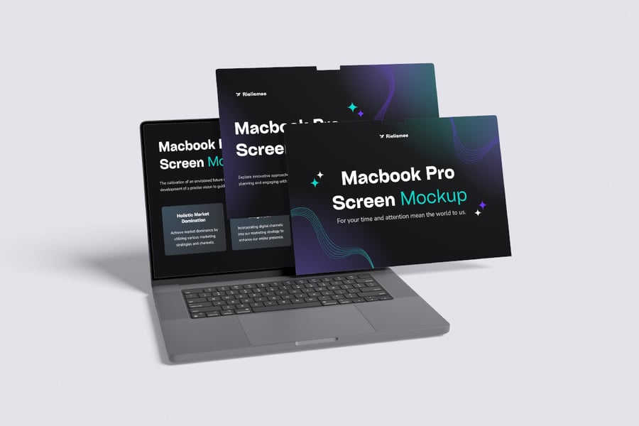 MacBook Pro屏幕模型样机 (PSD)
