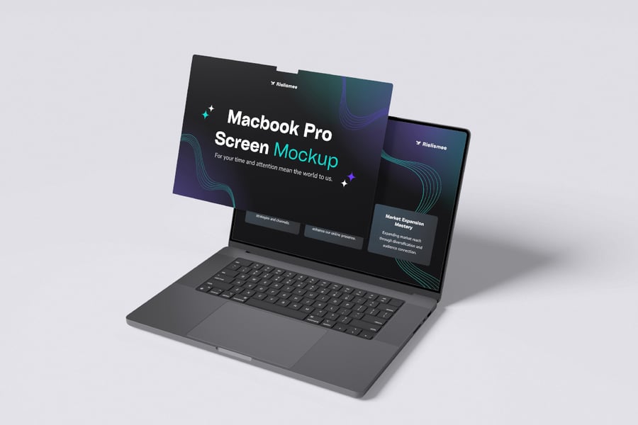 MacBook Pro屏幕模型样机 (PSD)