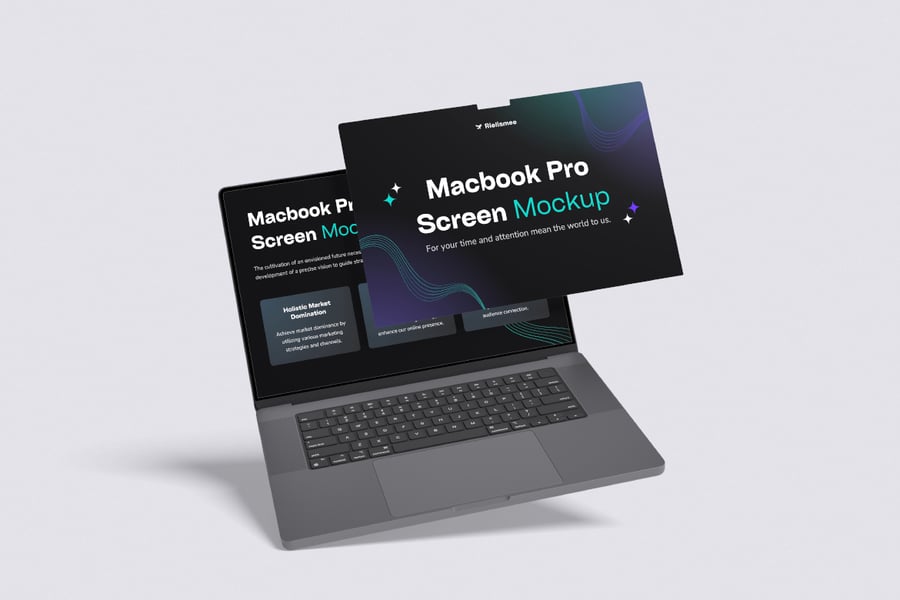 MacBook Pro屏幕模型样机 (PSD)
